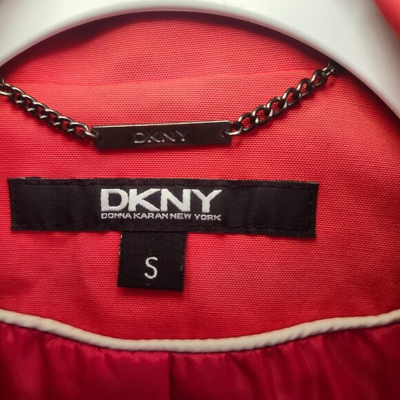 DKNY Red Belted Trench Coat – Women’s S – Timeless Style - Picture 2 of 4